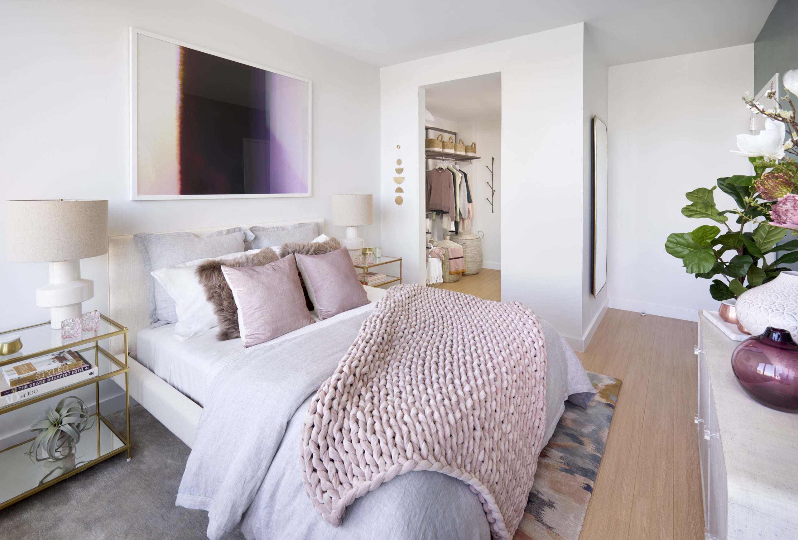 view of closet in bedroom of jersey city apartment