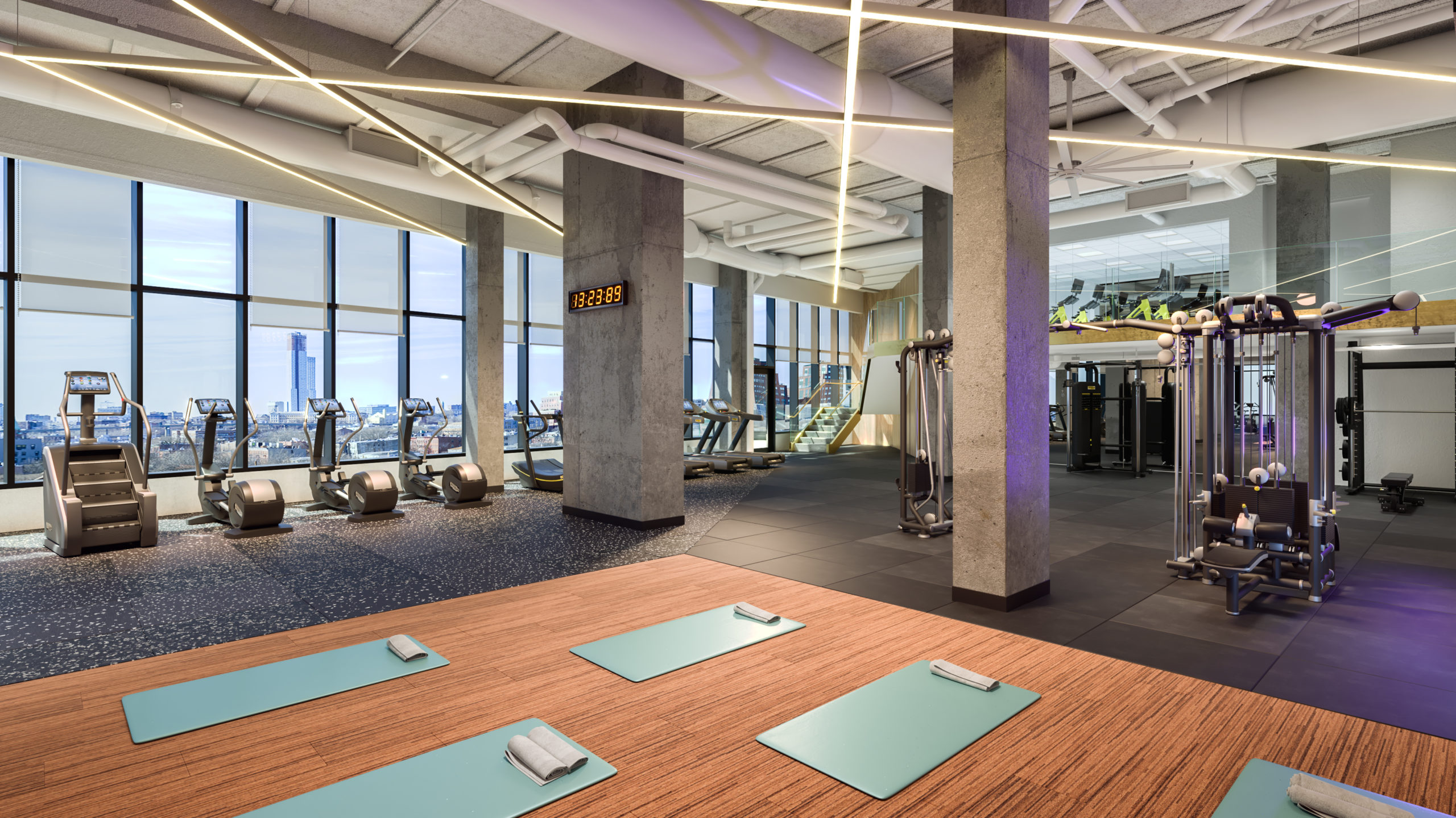 VYV_CAM08_GYM vyv south fitness center with yoga matts and ellipticals